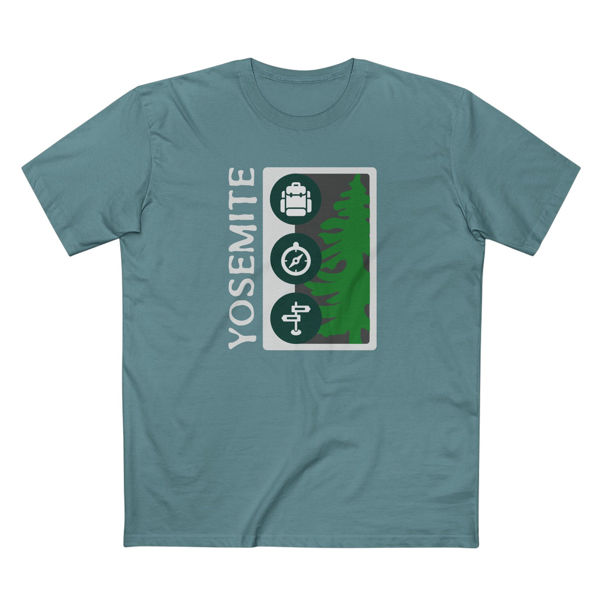 Yosemite National Park T-Shirt Tree Graphic in Slate Blue
