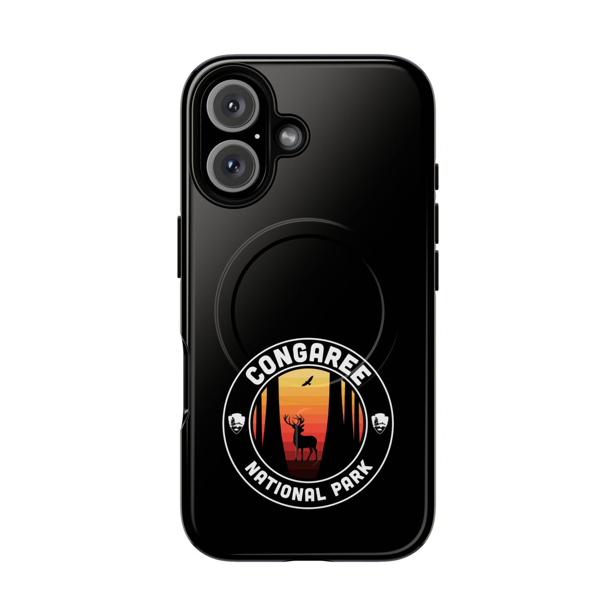 Congaree National Park iPhone Case with MagSafe - Round Emblem Design