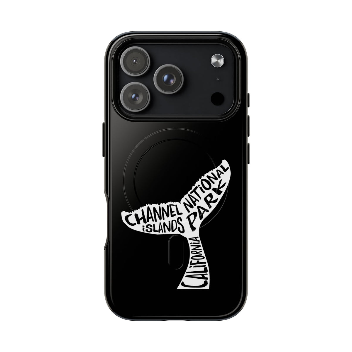 Channel Islands National Park iPhone case with MagSafe featuring humpback whale tail artwork.