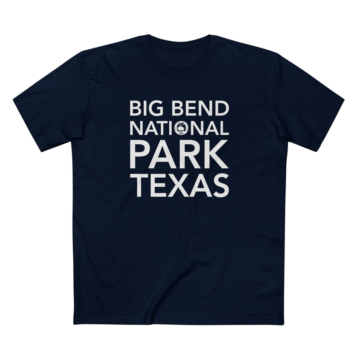 Big Bend National Park T-Shirt Block Text in Navy
