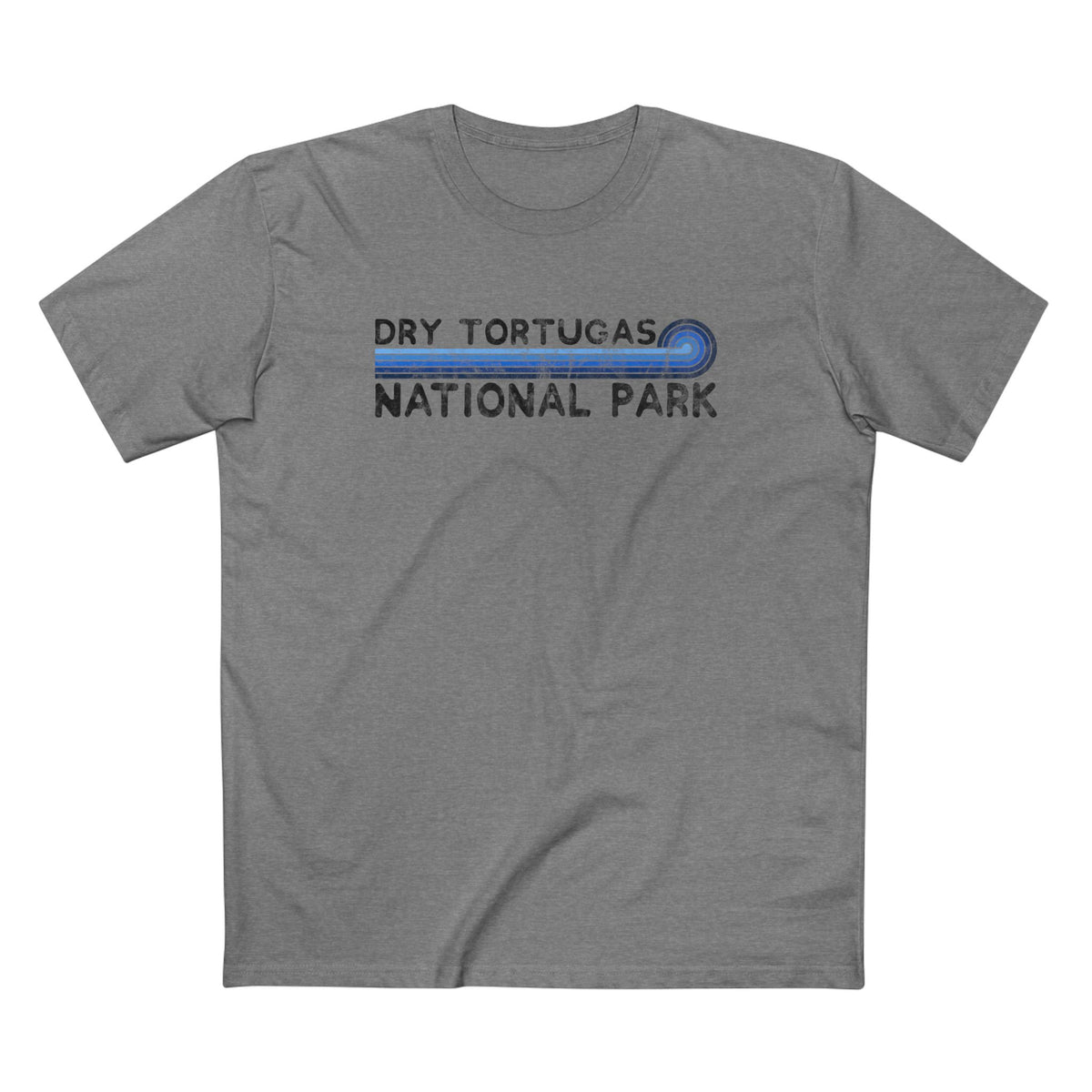 Dry Tortugas National Park T-Shirt - Blue Vintage Stretched Sunrise in Athletic Heather