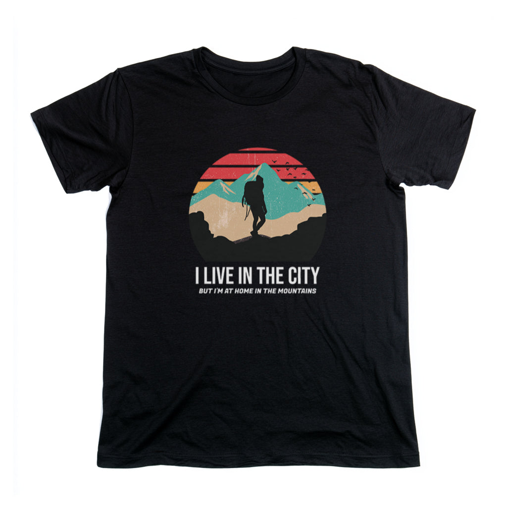 At Home in the Mountains T-Shirt in Black