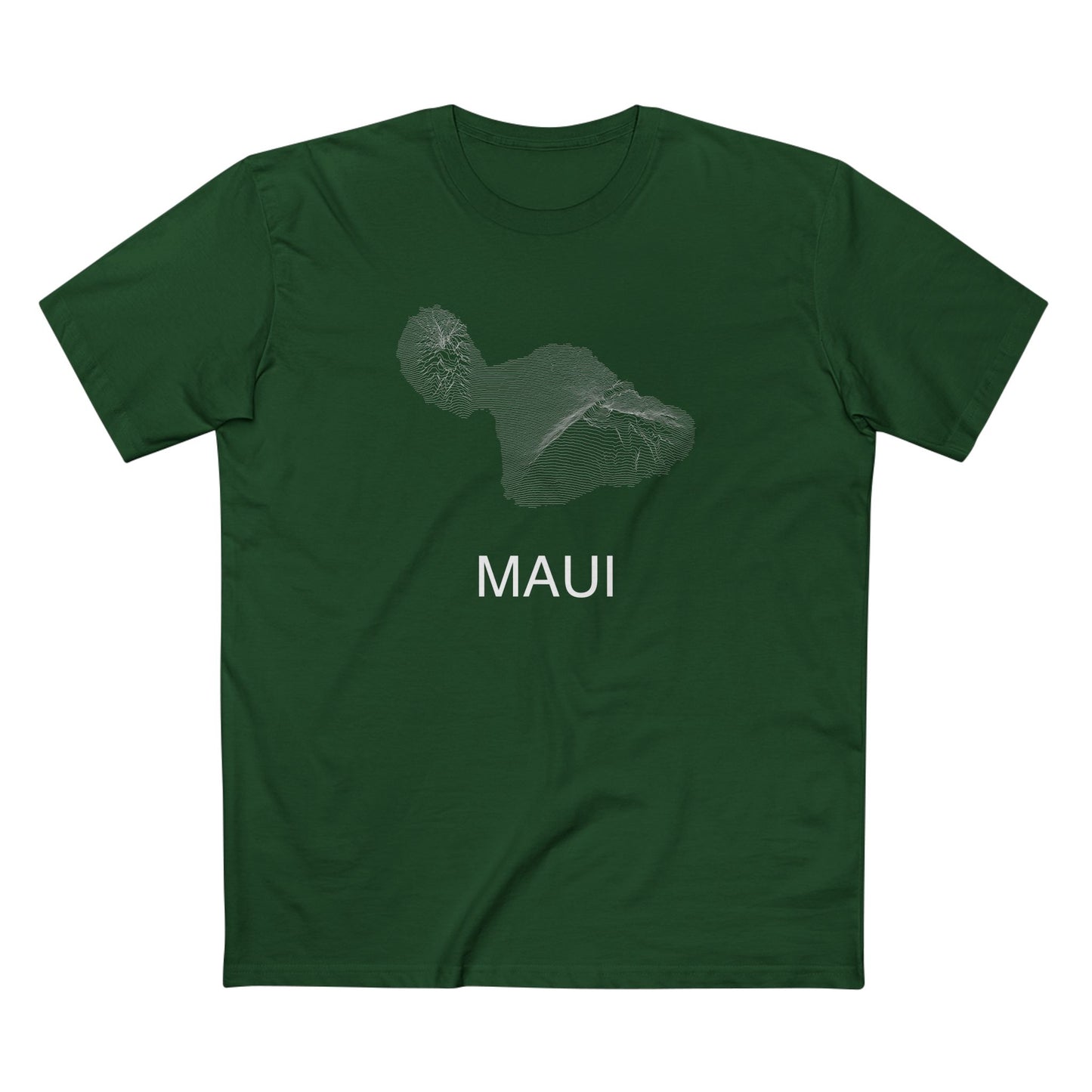 Maui T-Shirt Lines in Forest Green