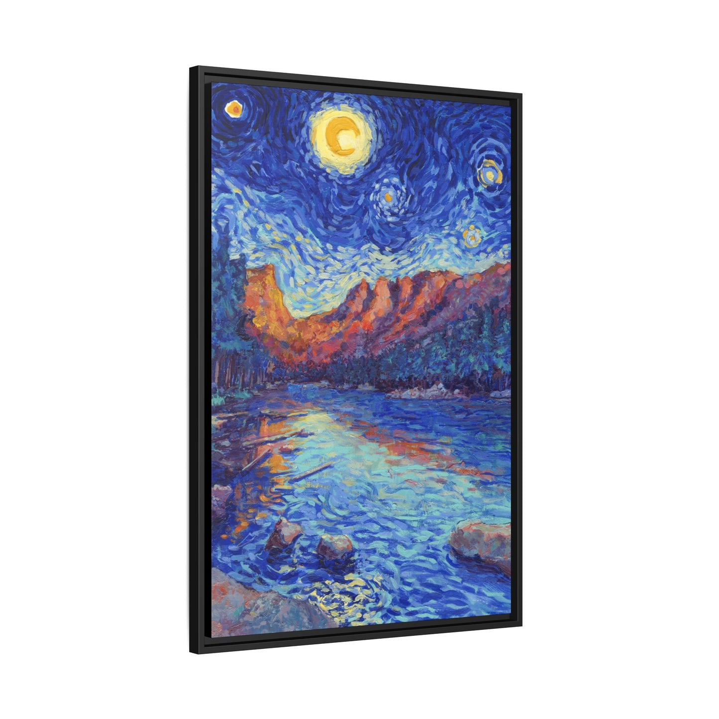 Rocky Mountain National Park Framed Canvas - The Starry Night