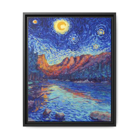 Rocky Mountain National Park Framed Canvas - The Starry Night