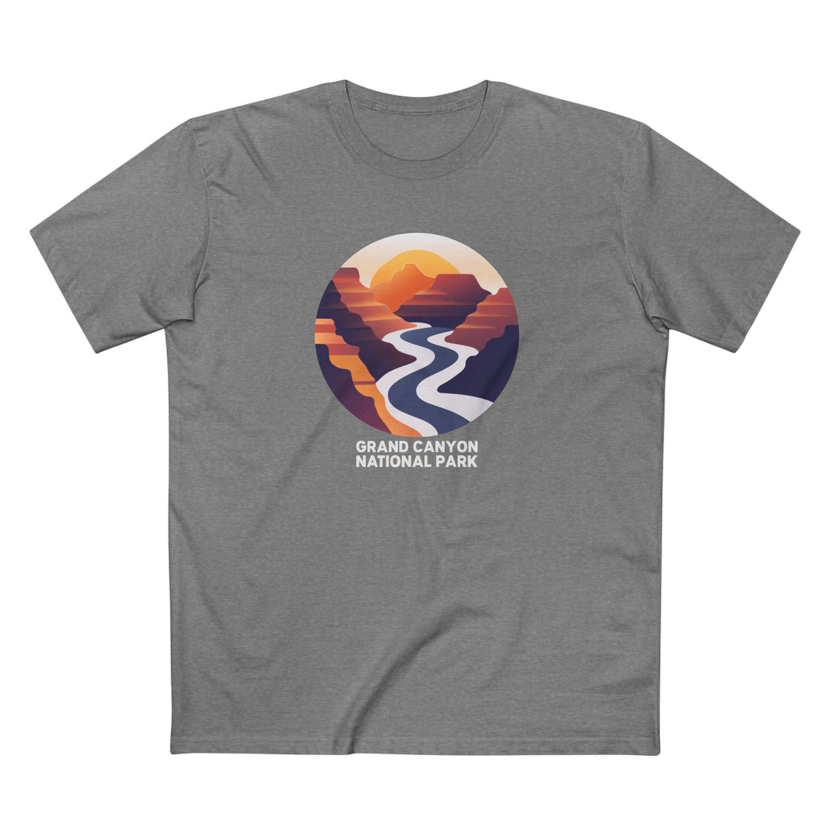 Grand Canyon National Park T-Shirt - Stylized Logo Design in Athletic Heather