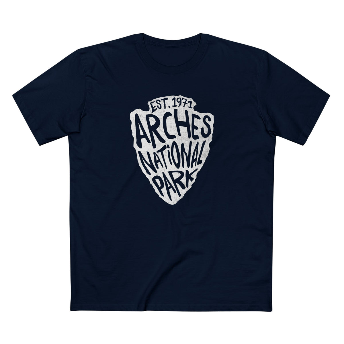 Arches National Park T-Shirt - Arrowhead Design in Navy