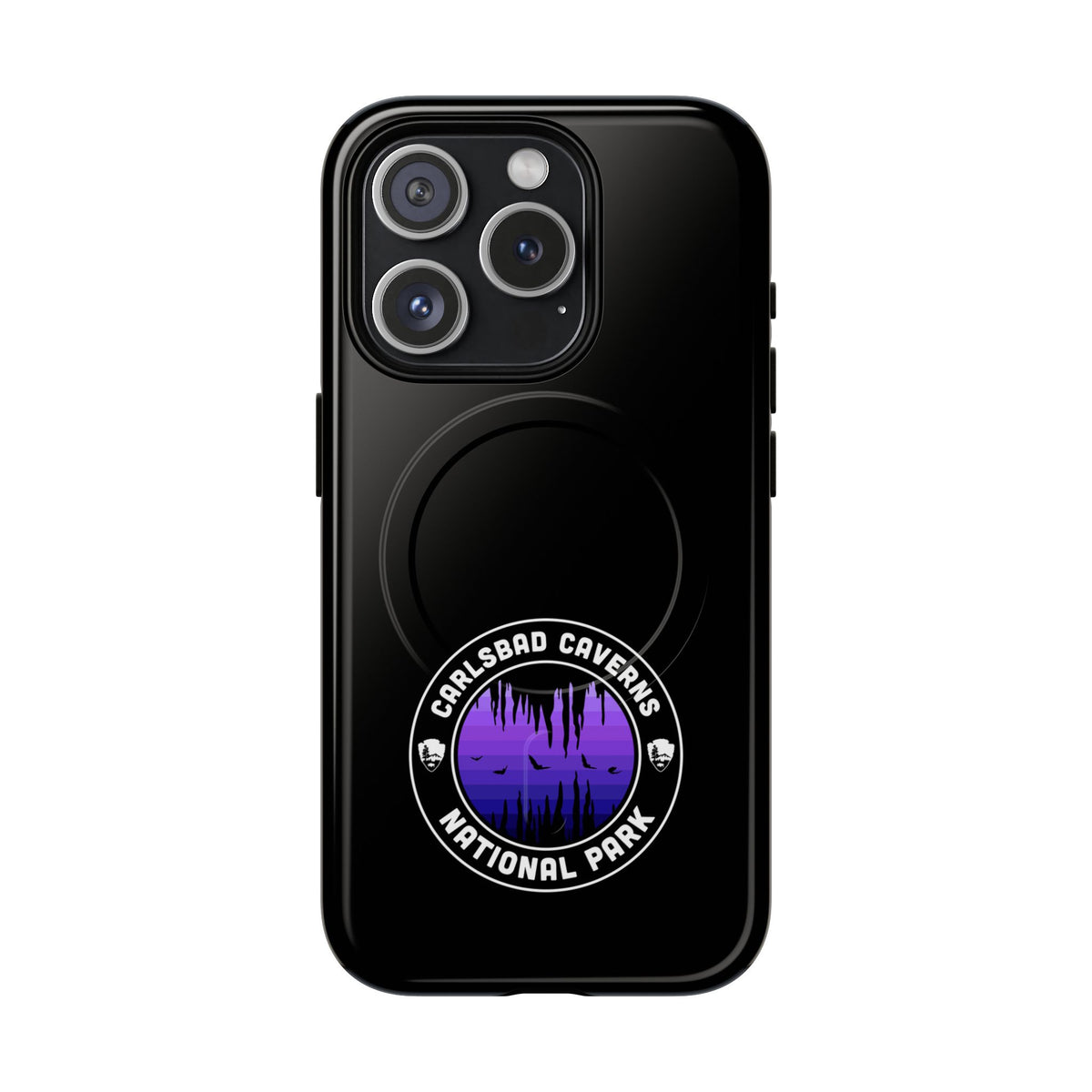 Carlsbad Caverns National Park iPhone Case with MagSafe - Round Emblem Design