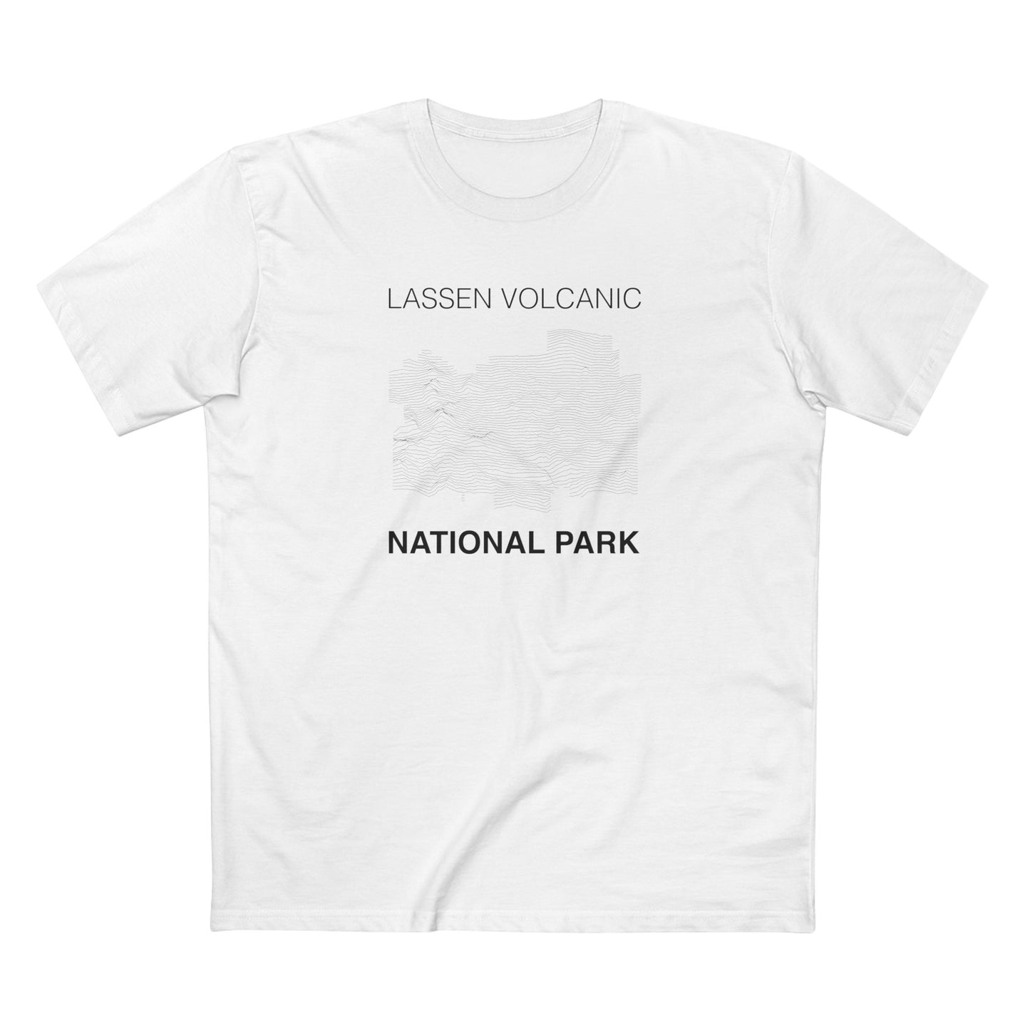 Lassen Volcanic National Park T-Shirt Lines in White
