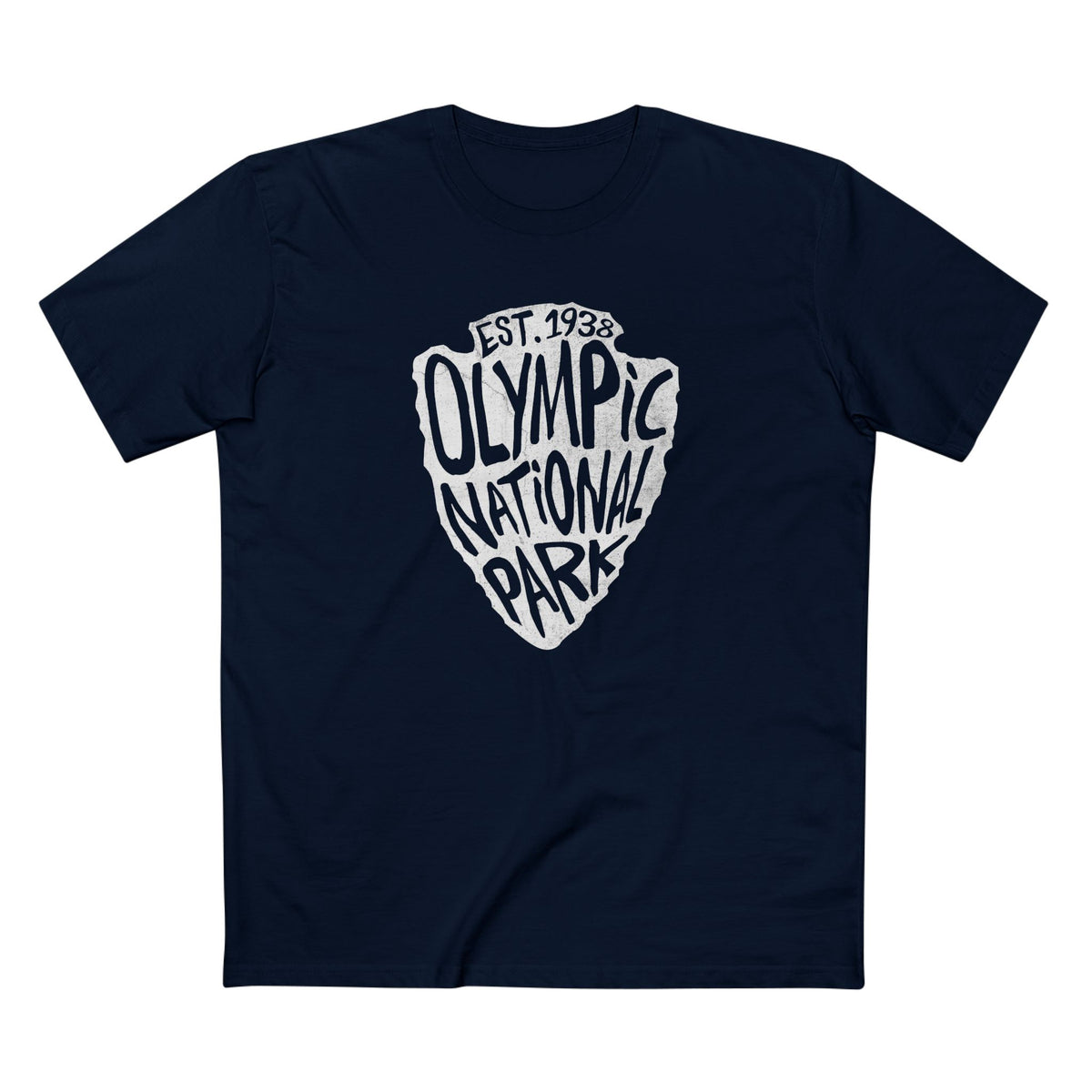 Olympic National Park T-Shirt - Arrow Head Design in Navy