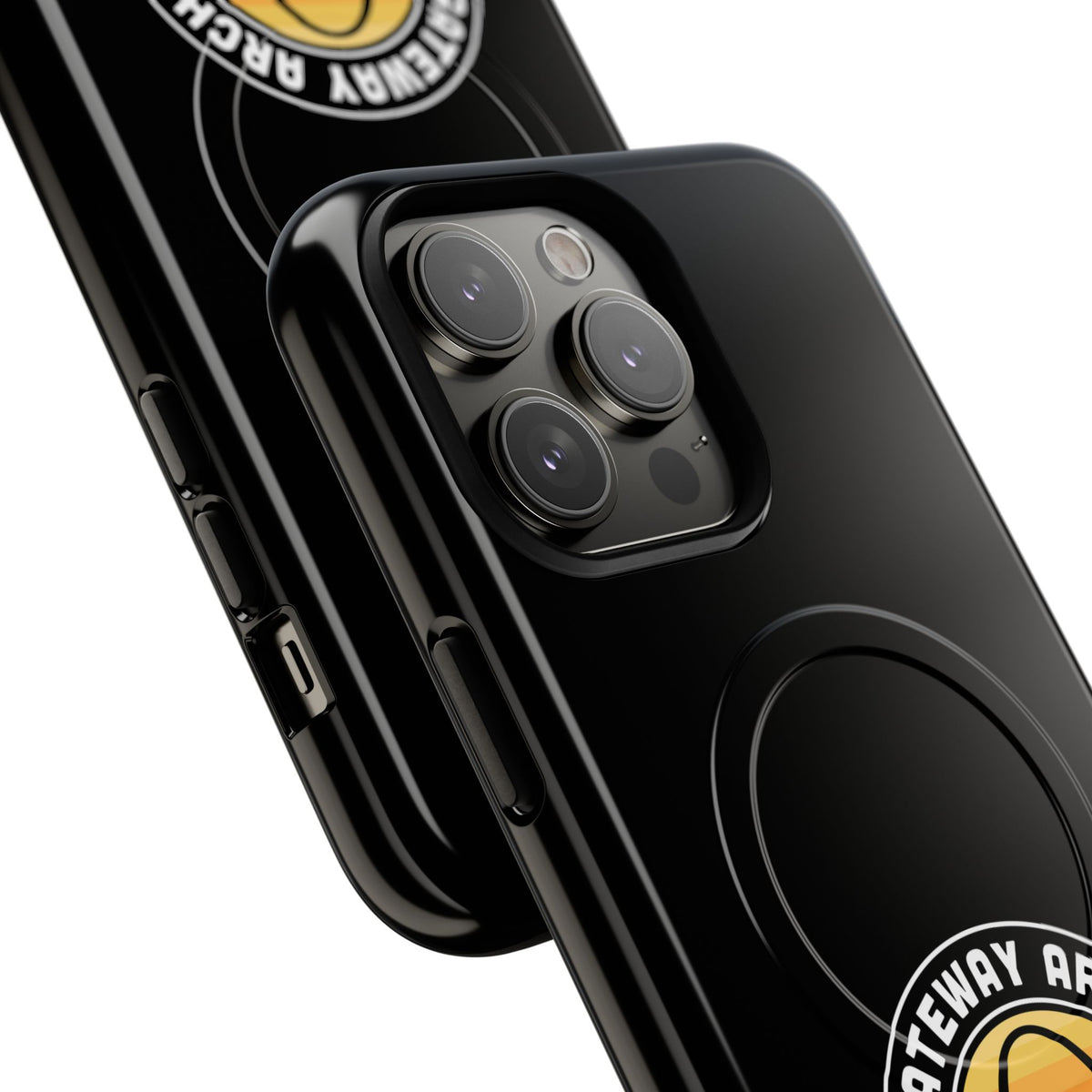 Gateway Arch National Park iPhone Case with MagSafe - Round Emblem Design