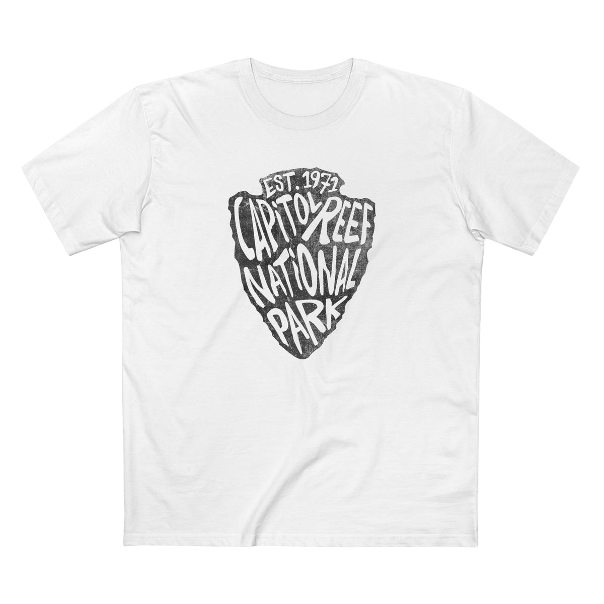 Capitol Reef National Park T-Shirt - Arrowhead Design in White