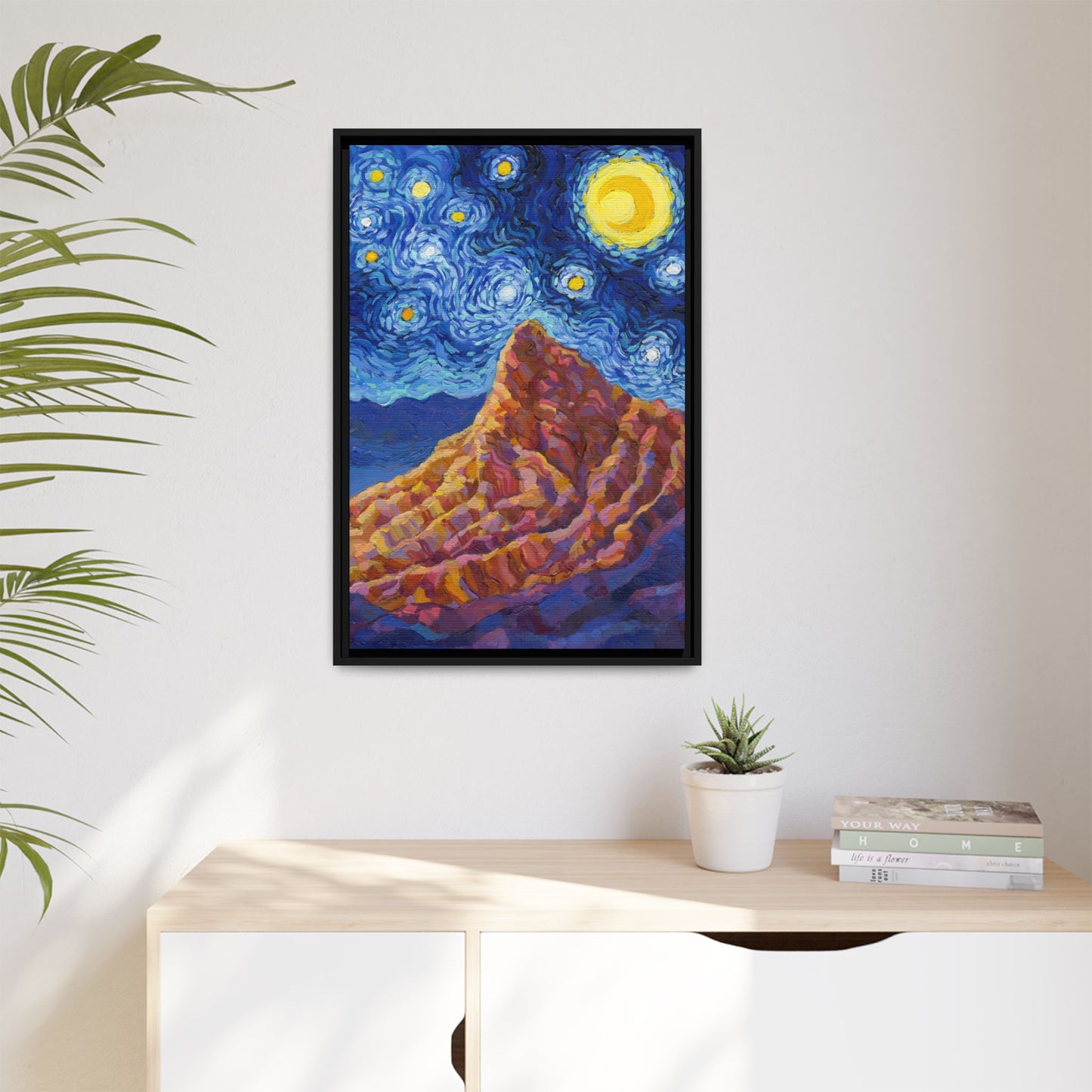 Death Valley National Park Framed Canvas - The Starry Night