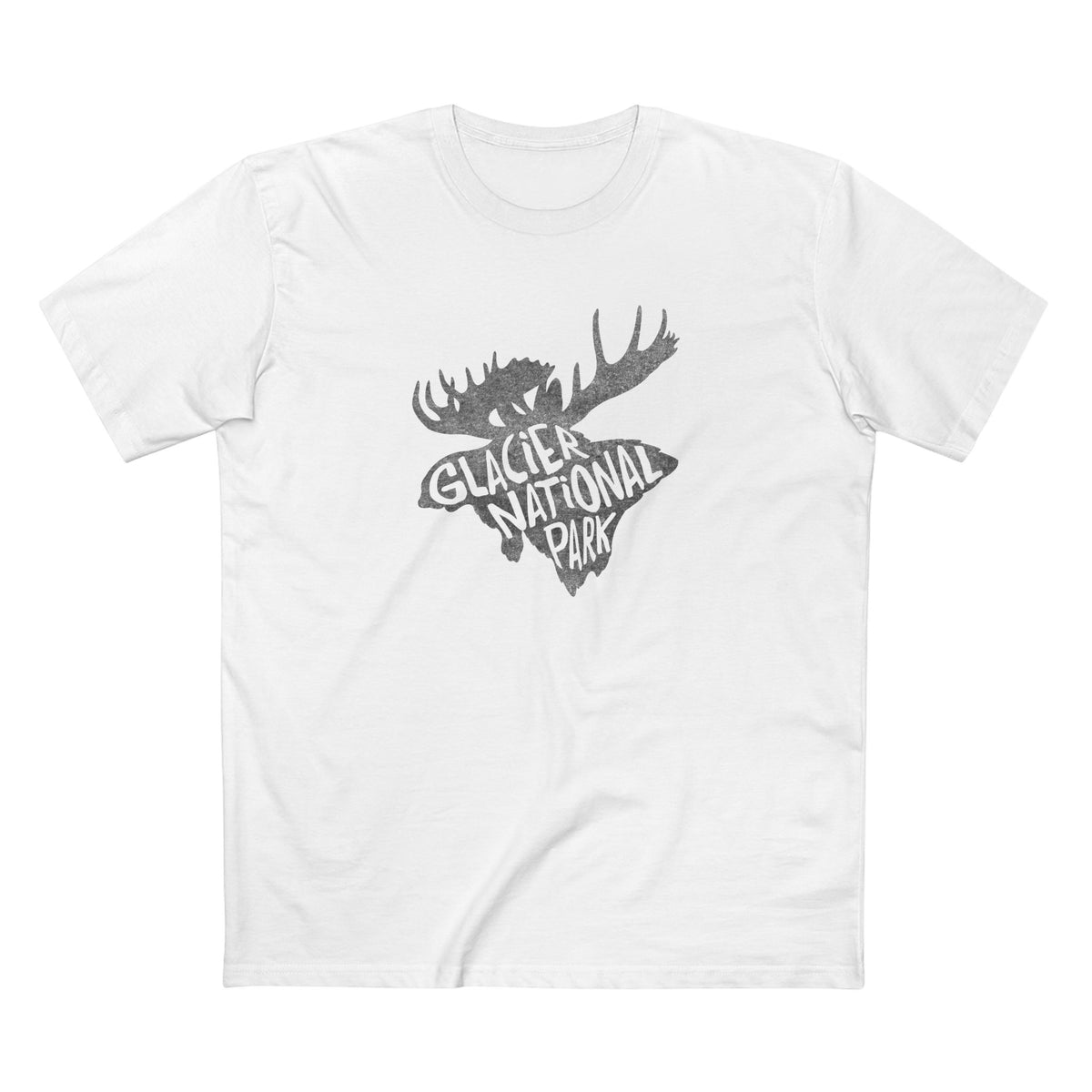 Glacier National Park T-Shirt - Moose in White