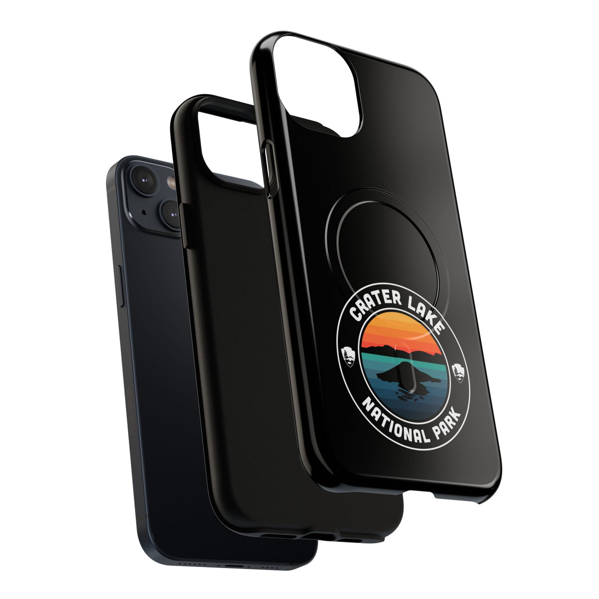 Crater Lake National Park iPhone Case with MagSafe - Round Emblem Design