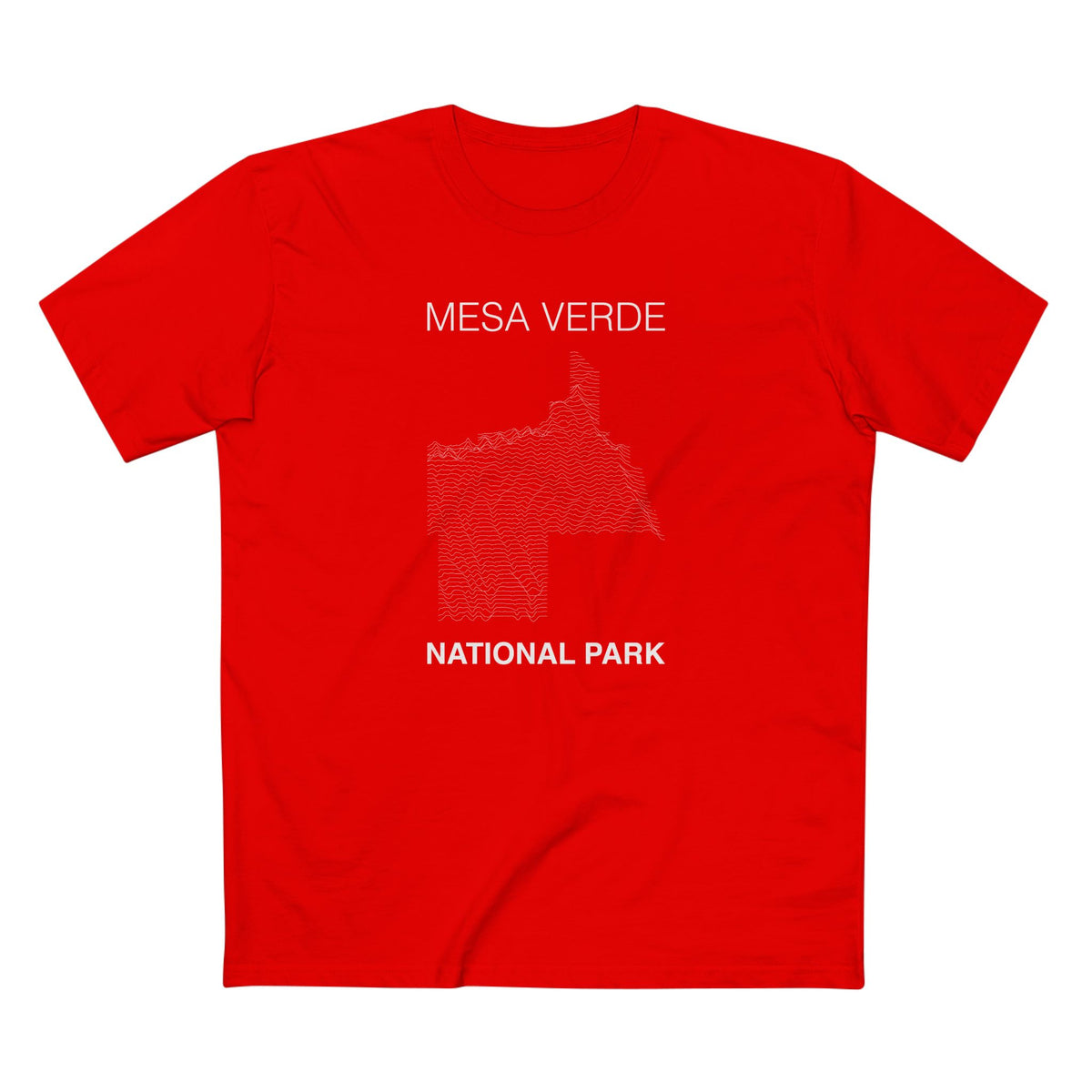 Mesa Verde National Park T-Shirt Lines in Red