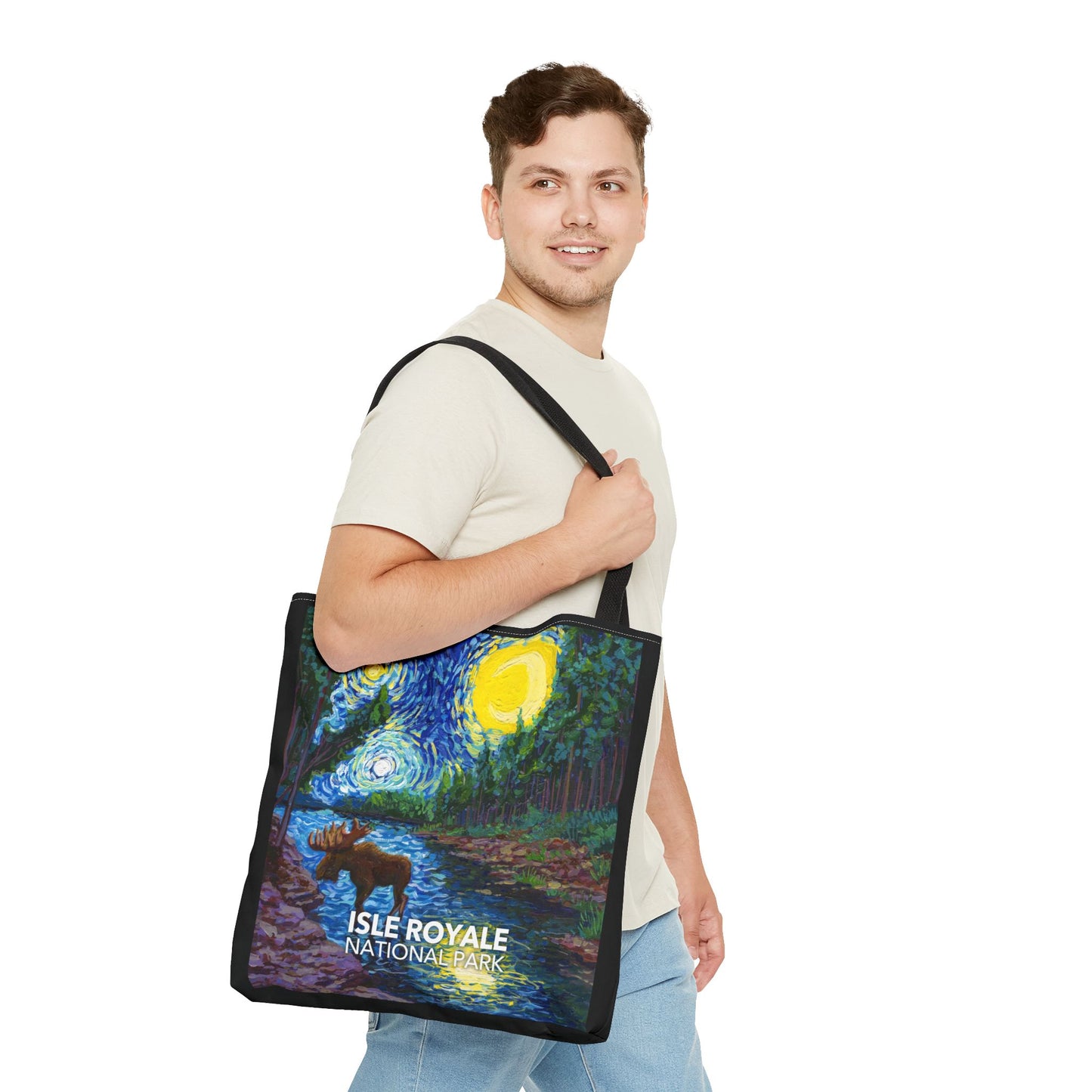 Isle Royale National Park Tote Bag - The Starry Night Large