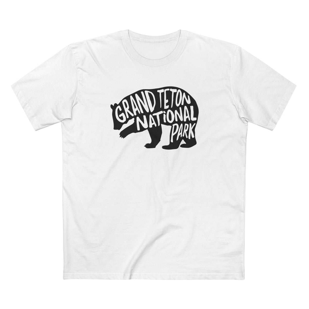 Grand Teton National Park T-Shirt - Grizzly Bear in White