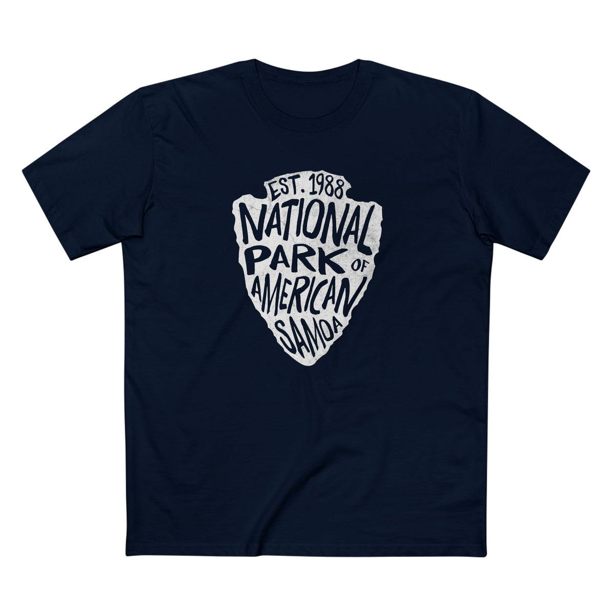 National Park of American Samoa T-Shirt - Arrowhead Design in Navy