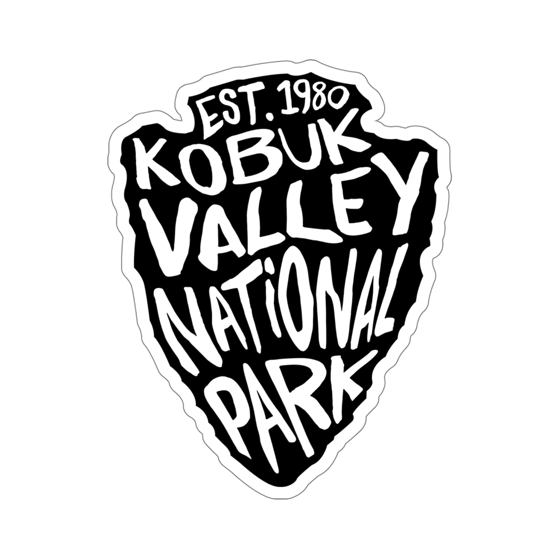 Kobuk Valley National Park sticker featuring a National Park Service arrowhead design