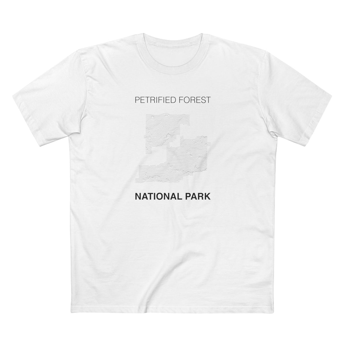 Petrified Forest National Park T-Shirt Lines in White