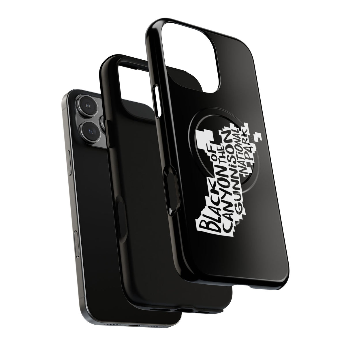 Black Canyon of the Gunnison National Park iPhone Case with MagSafe - Map Design