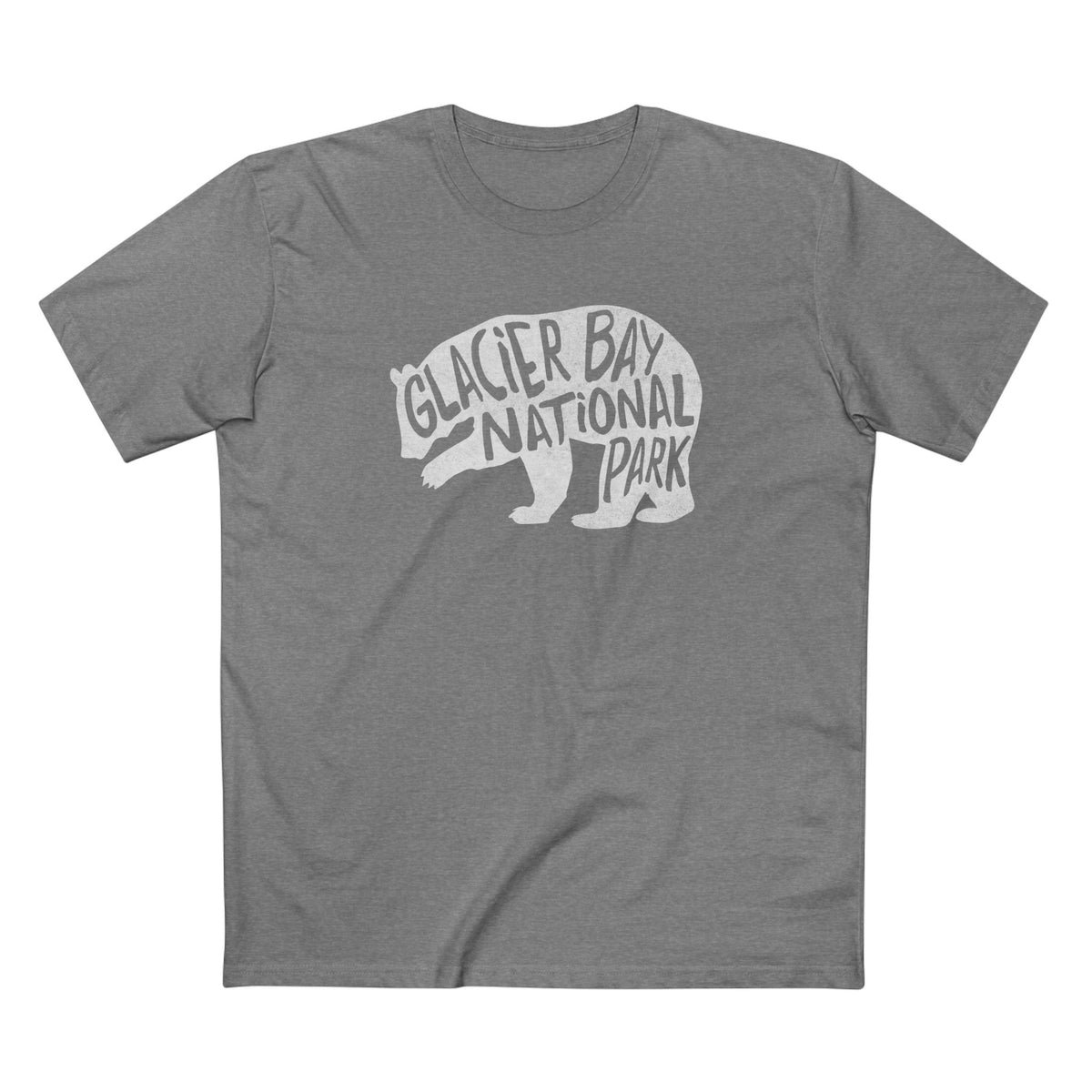 Glacier Bay National Park T-Shirt - Grizzly Bear in Athletic Heather