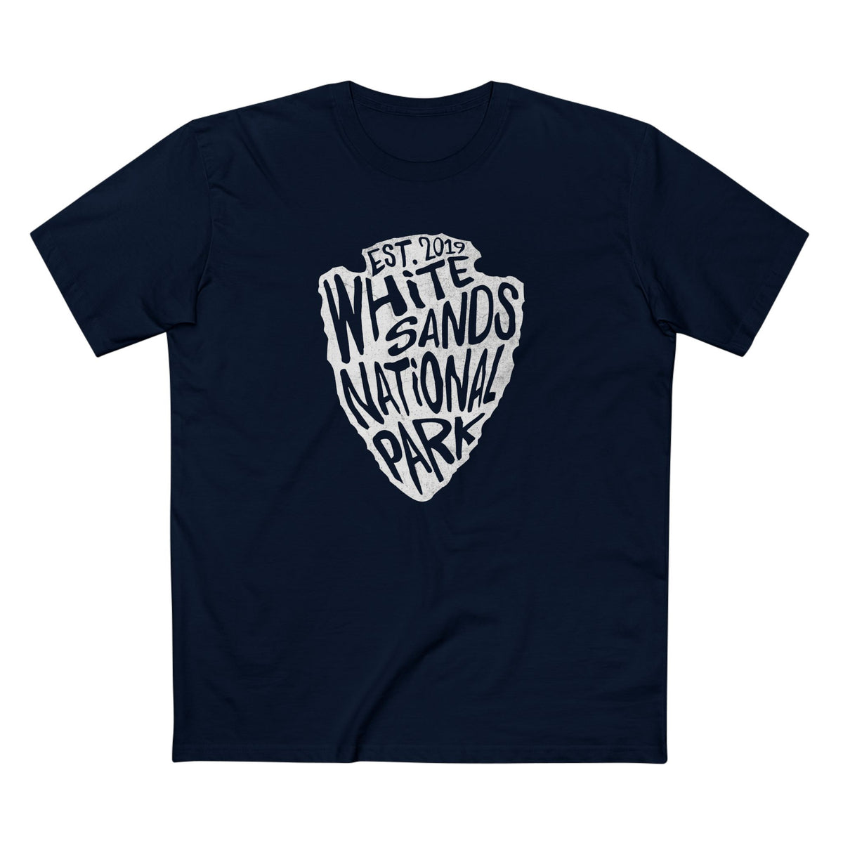 White Sands National Park T-Shirt - Arrowhead Design in Navy