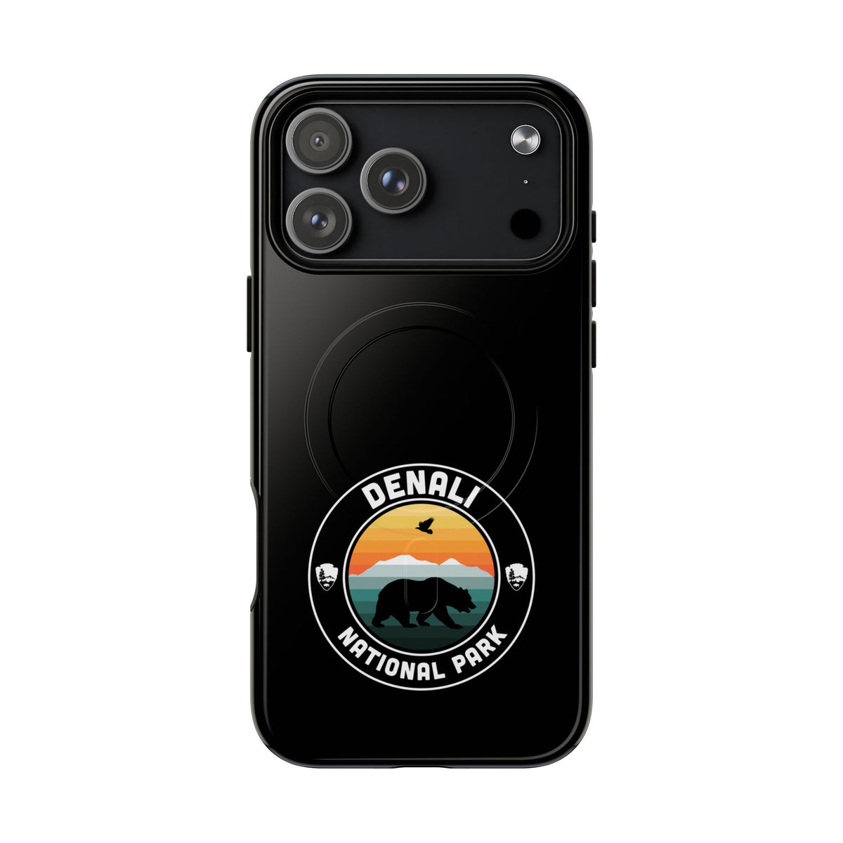 Denali National Park iPhone Case with MagSafe - Round Emblem Design