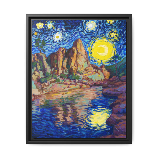 Pinnacles National Park Framed Canvas - The Starry Night