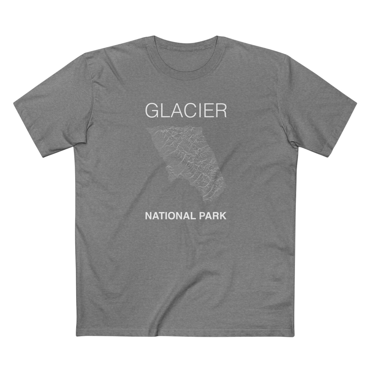 Glacier National Park T-Shirt Lines in Athletic Heather