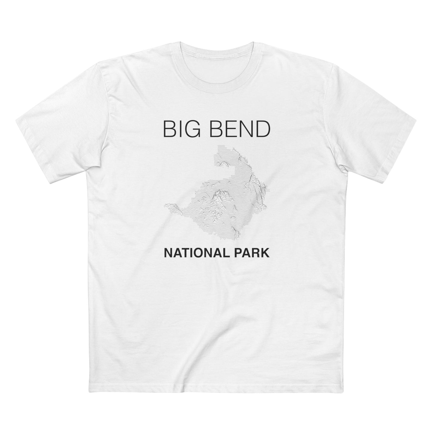 Big Bend National Park T-Shirt Lines in White