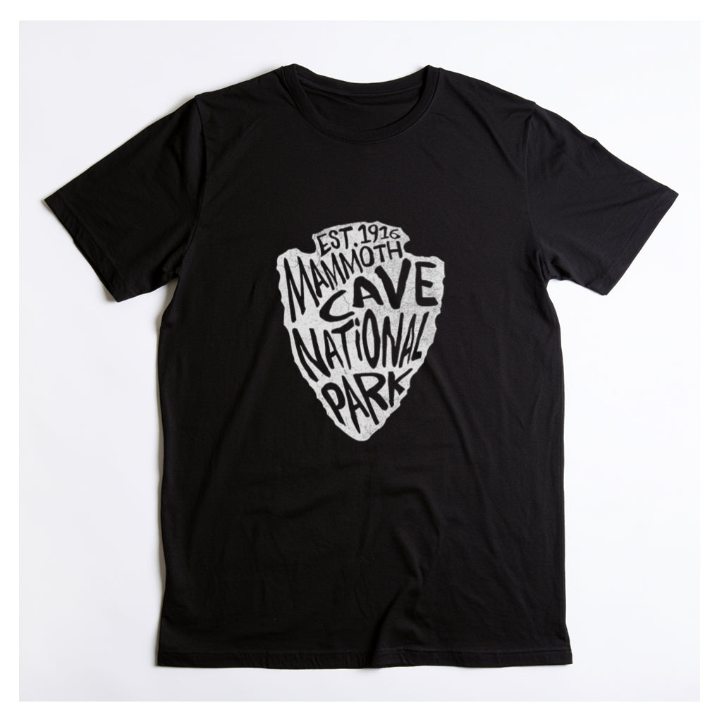 Mammoth Cave National Park T-Shirt - Arrowhead Design in Black