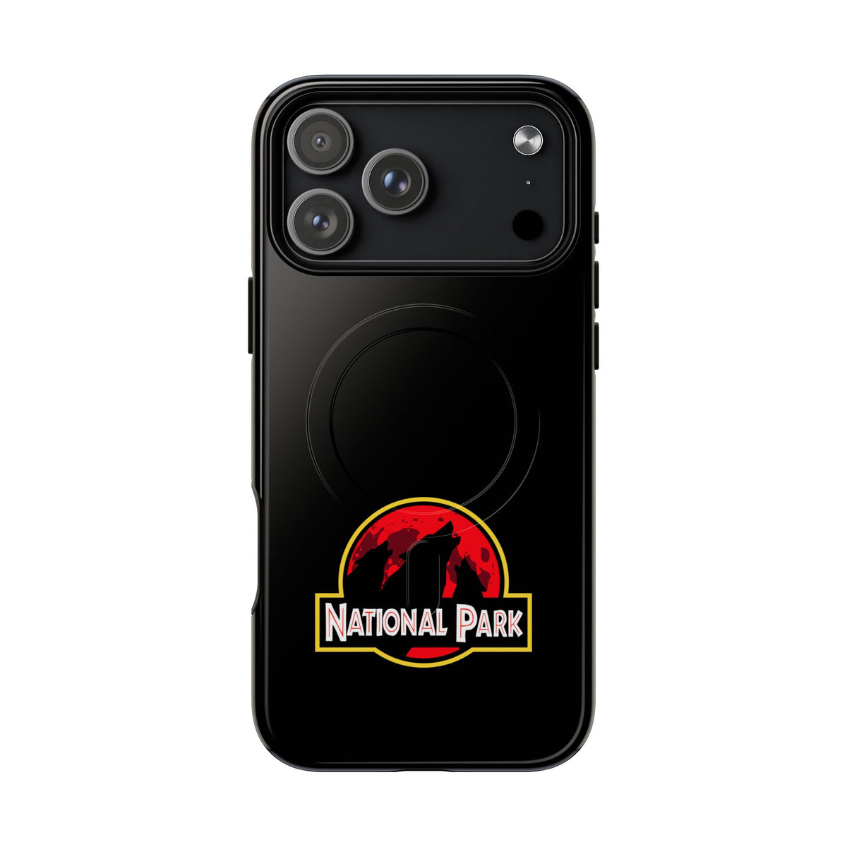 3 Wolf National Park iPhone Case with MagSafe - Parody Logo