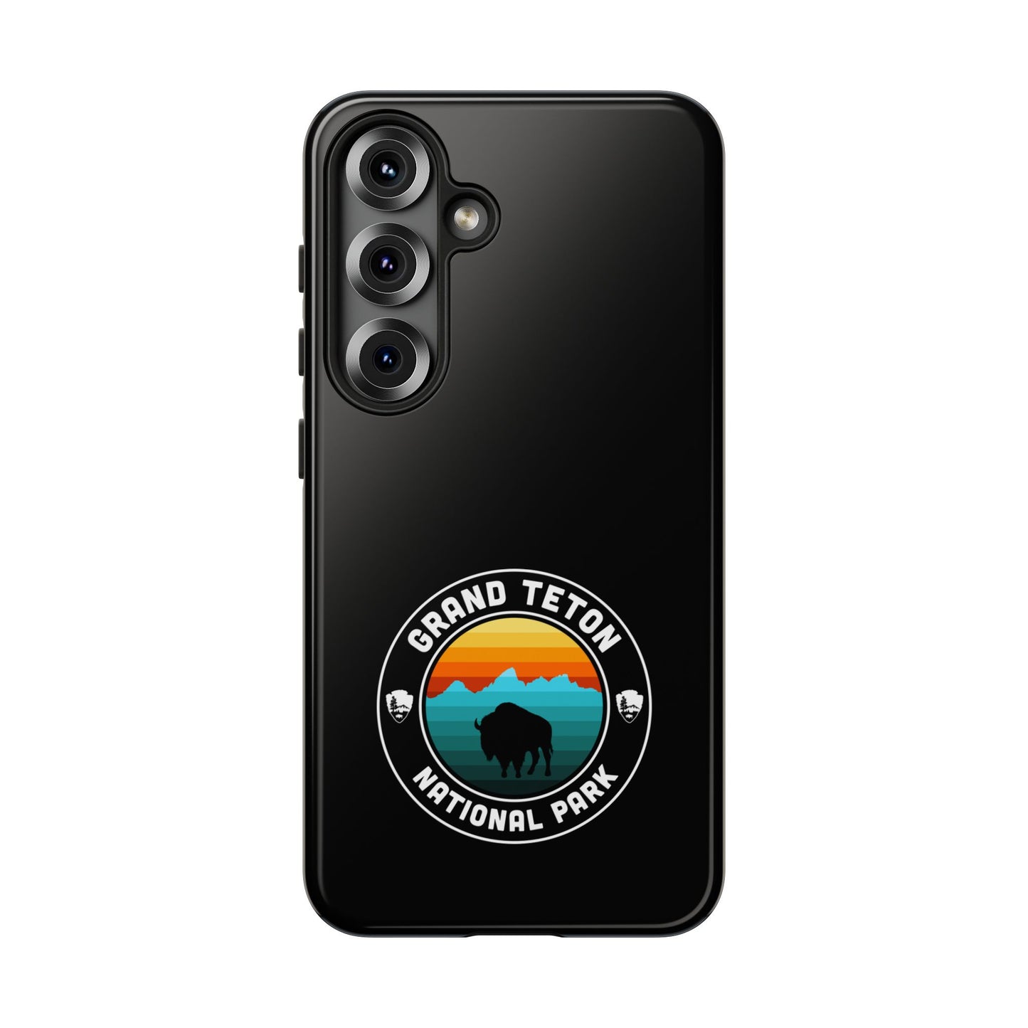Grand Teton National Park Phone Case - Round Emblem Design