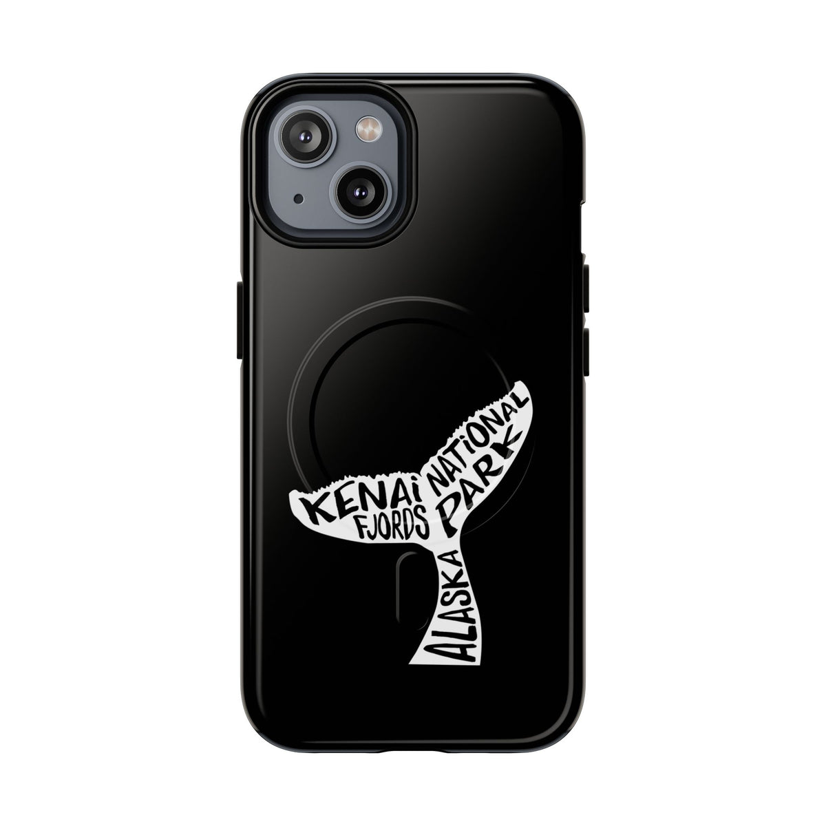 Kenai Fjords National Park iPhone Case with MagSafe - Humpback Whale Tail Design