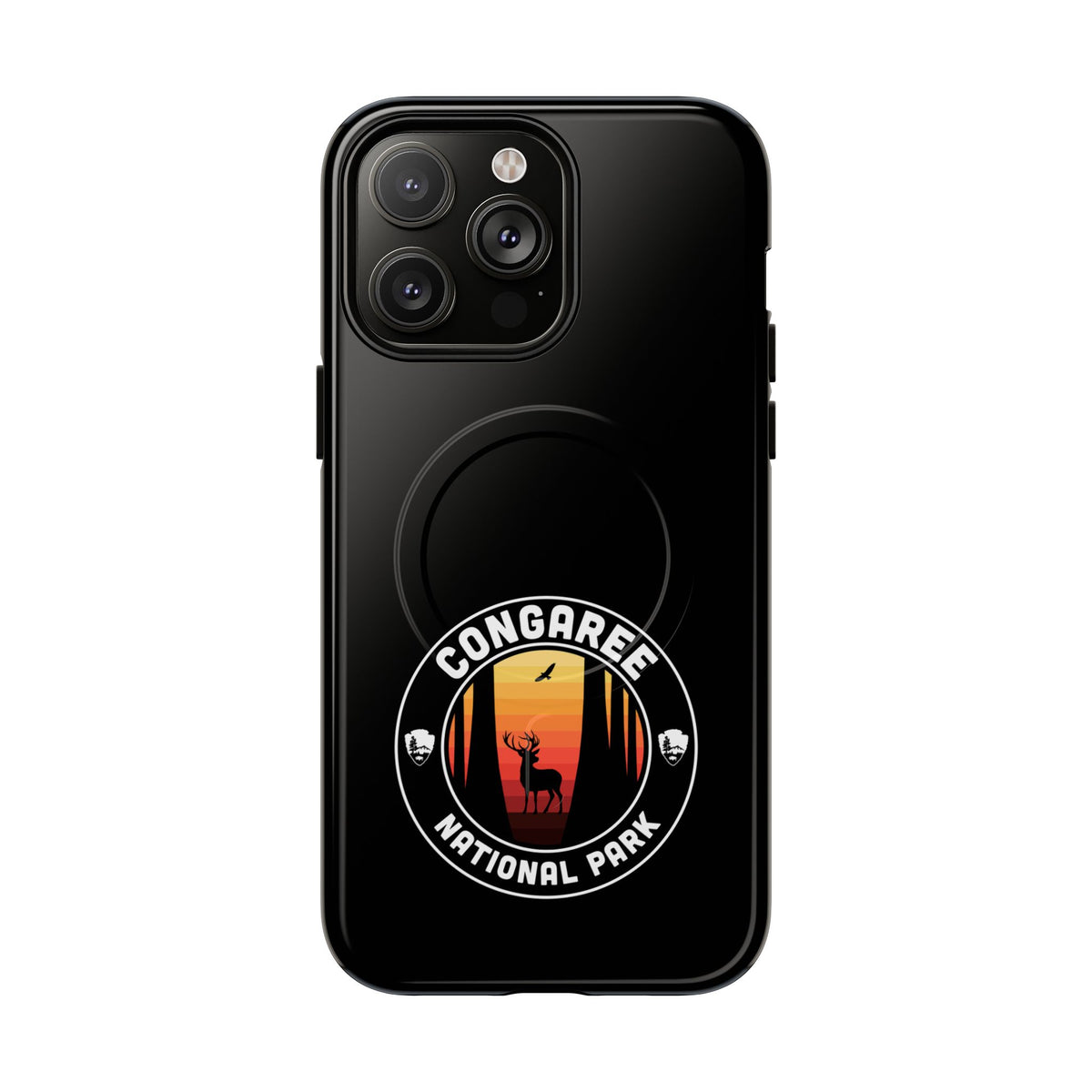 Congaree National Park iPhone Case with MagSafe - Round Emblem Design