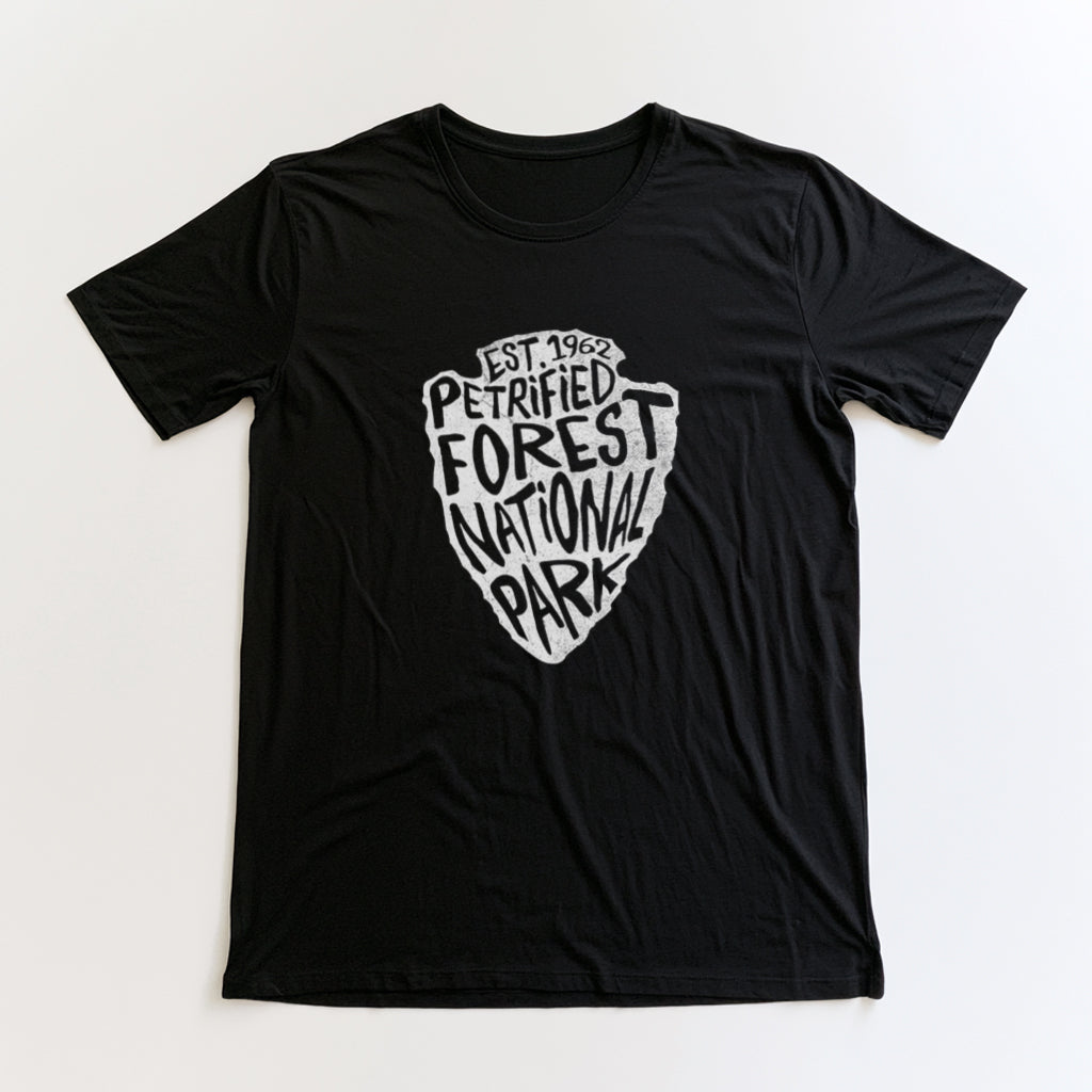Petrified Forest National Park T-Shirt - Arrowhead Design in Black
