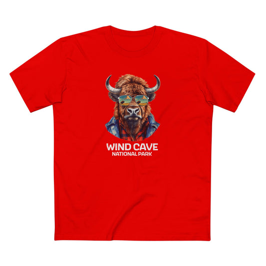 Wind Cave National Park T-Shirt - Bison in Red