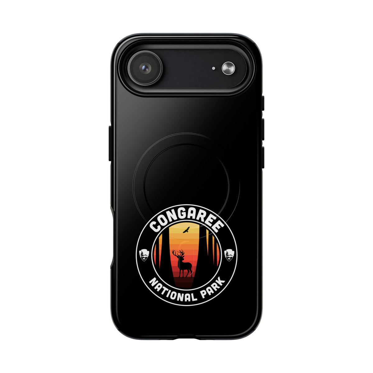 Congaree National Park iPhone Case with MagSafe - Round Emblem Design