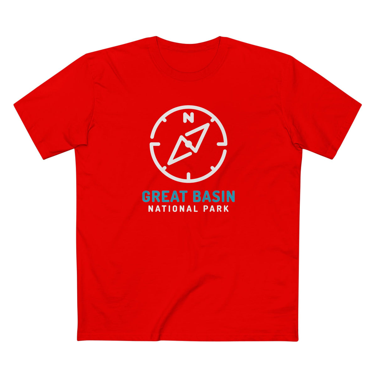 Great Basin National Park T-Shirt Compass Design in Red
