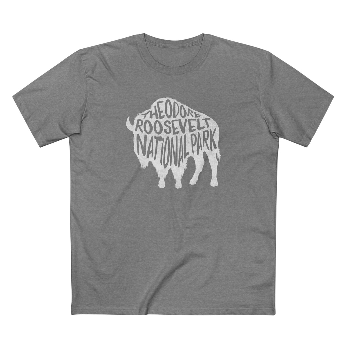 Theodore Roosevelt National Park T-Shirt - Bison in Athletic Heather