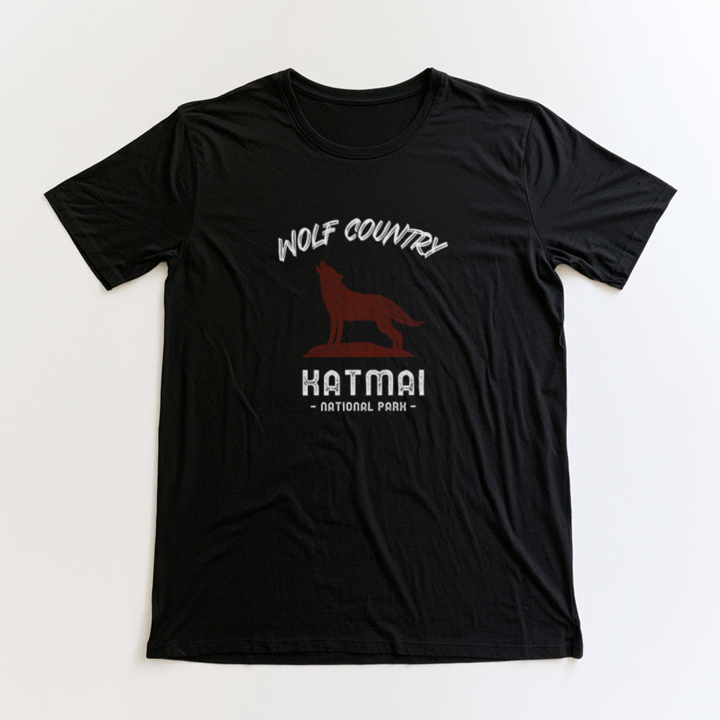 Katmai National Park T-Shirt - Wolf Country in Black
