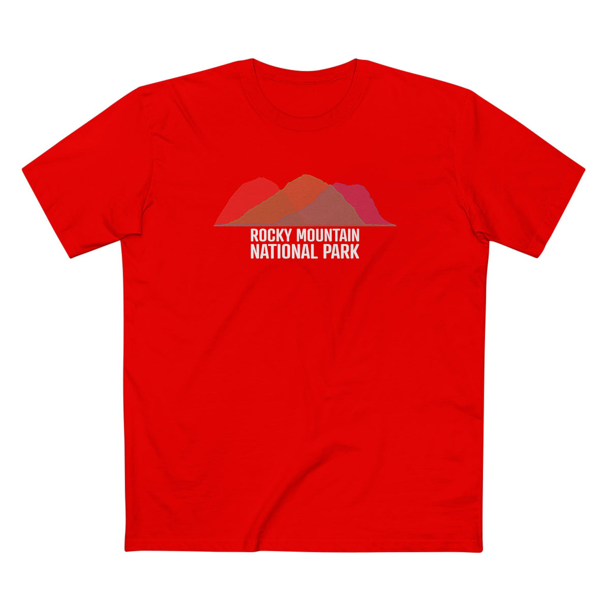 Rocky Mountain National Park T-Shirt - Histogram Design in Red