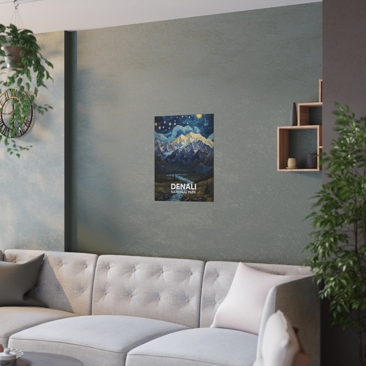 Denali National Park Poster - Starry Night