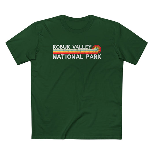 Kobuk Valley National Park T-Shirt - Vintage Stretched Sunrise in Forest Green