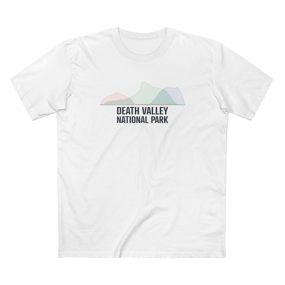 Death Valley National Park T-Shirt - Histogram Design in White