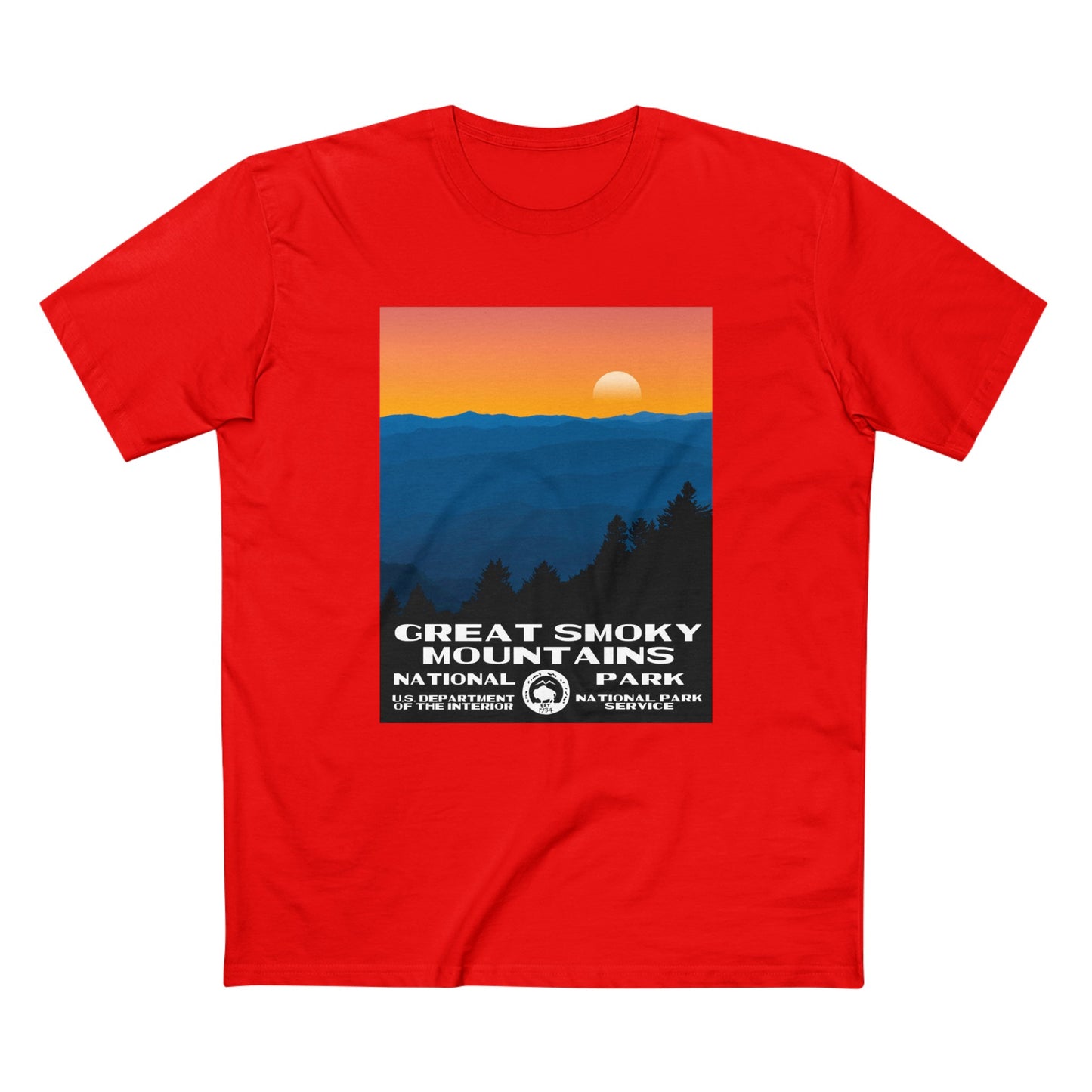 Great Smoky Mountains National Park T-Shirt - WPA Poster Design