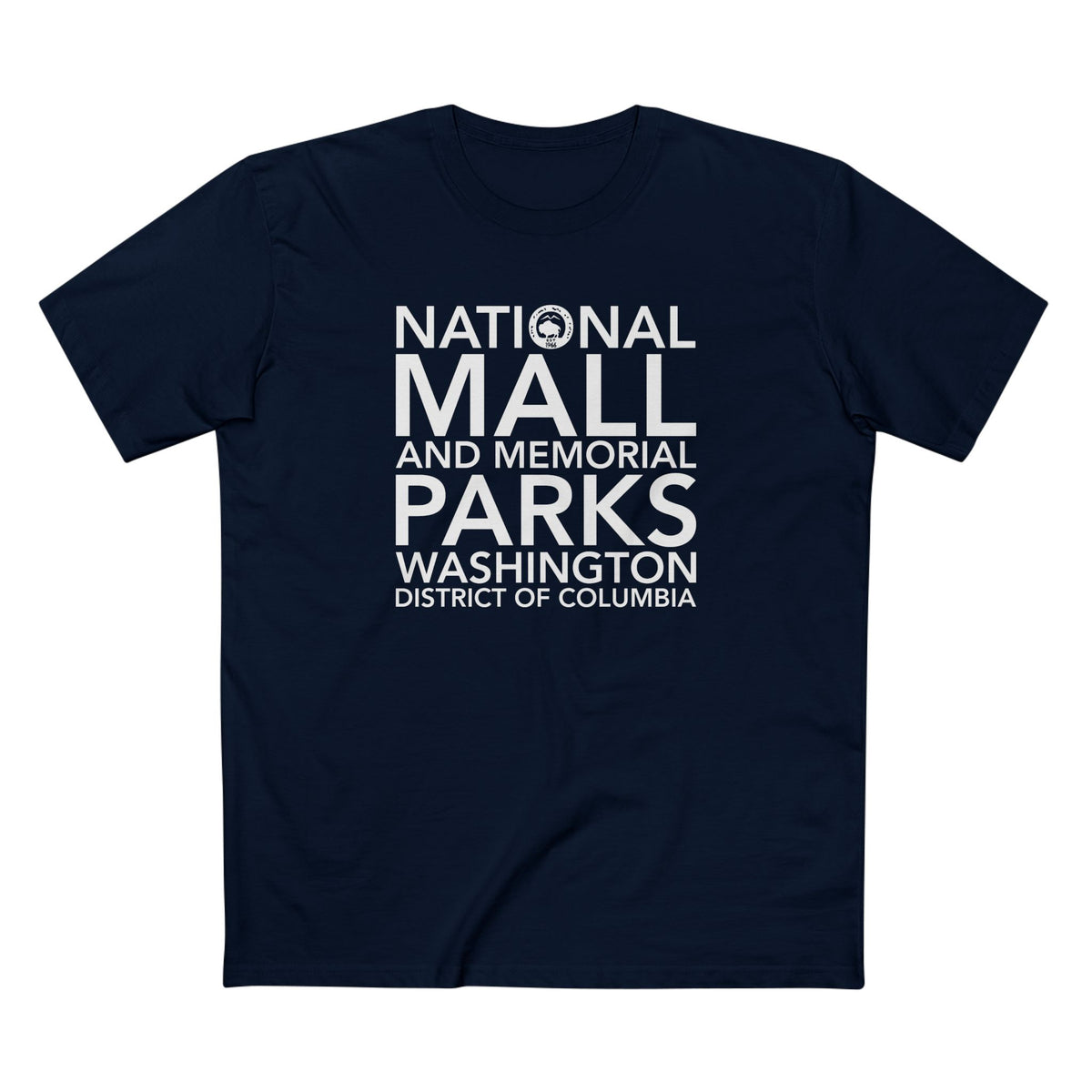 National Mall and Memorial Parks T-Shirt Block Text in Navy