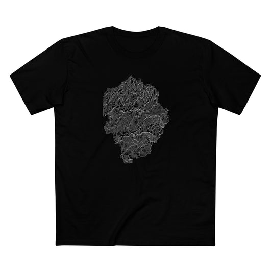 Yosemite National Park T-Shirt - Topographical Lines in Black
